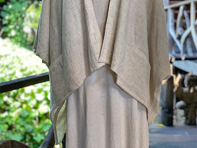 asana HEMP100% 羽織・きなり