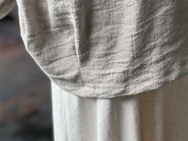 asana HEMP100% 厚手 和風 ジャケット・きなり