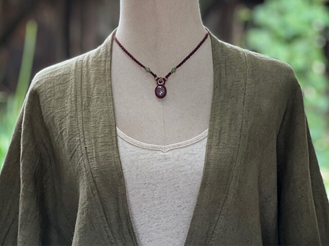 asana HEMP100% 厚手 和風 ジャケット・草木染め