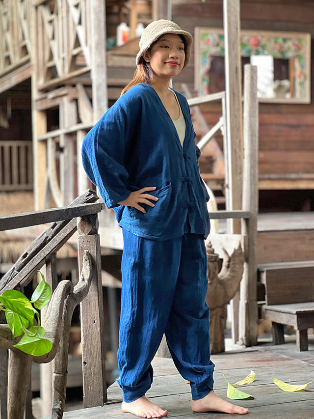 新品未使用　タグ付　payaka asana ヘンプ100% ベージュ asana ヘンプコットン 厚手 スクエア ポーチ・草木染め【パヤカ