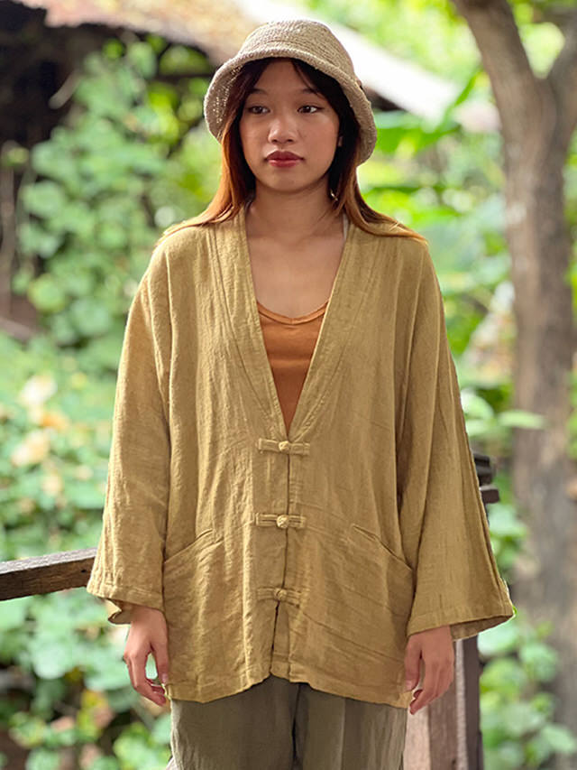 asana HEMP100% 厚手 和風 ジャケット・草木染め【パヤカ オンライン