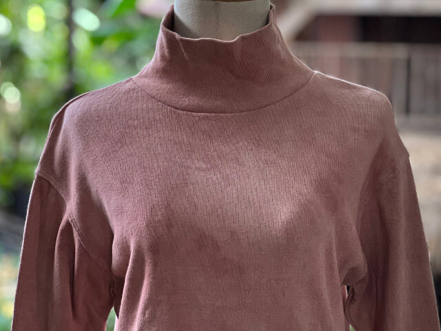 asana ヘンプコットン リブ NEW ハイネック・きなり