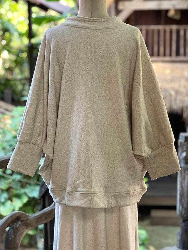 asana ヘンプコットン ふかふか カーディガン・きなり【パヤカ