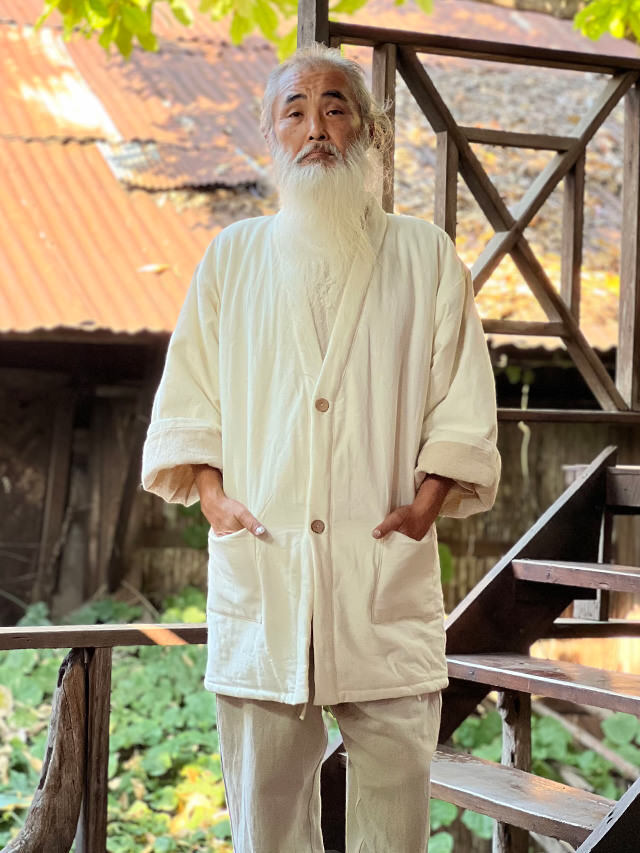 asana HEMP100% 厚手 デニム風 リバーシブル はんてん asana HEMP100% 厚手 デニム風 リバーシブル はんてん・きなり【パヤカ