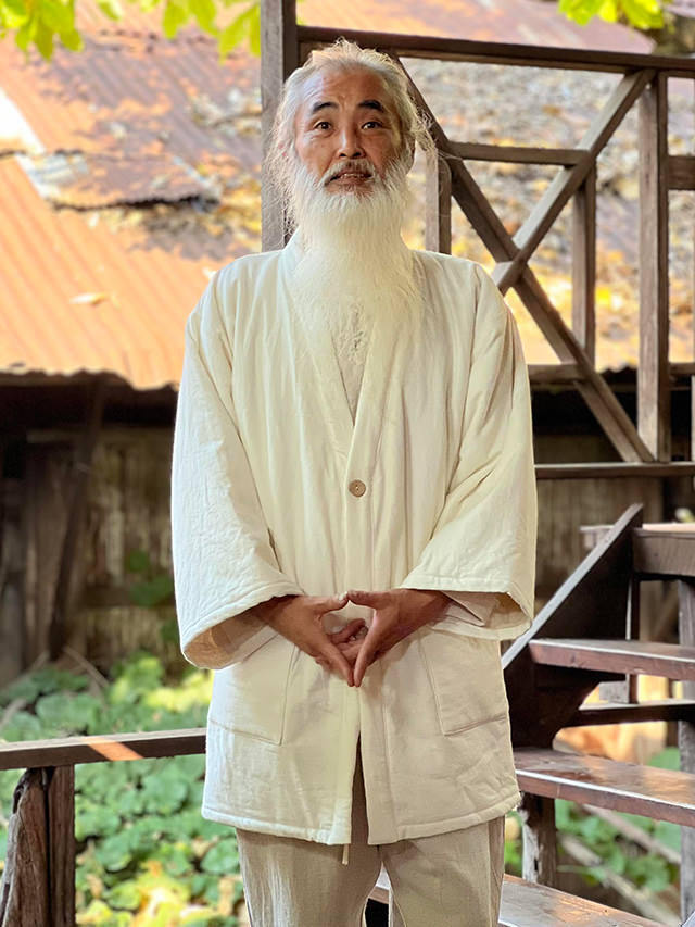 asana HEMP100% 厚手 デニム風 リバーシブル はんてん・きなり【パヤカ  