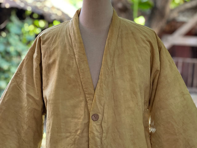 asana HEMP100% 厚手 デニム風 リバーシブル はんてん・草木染め