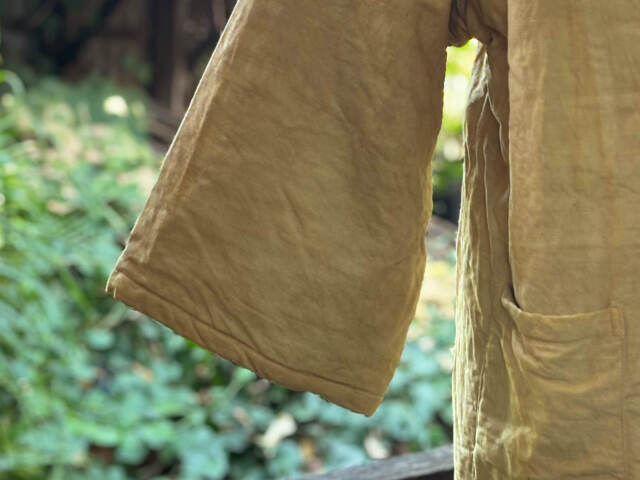 asana HEMP100% 厚手 デニム風 リバーシブル はんてん・草木染め