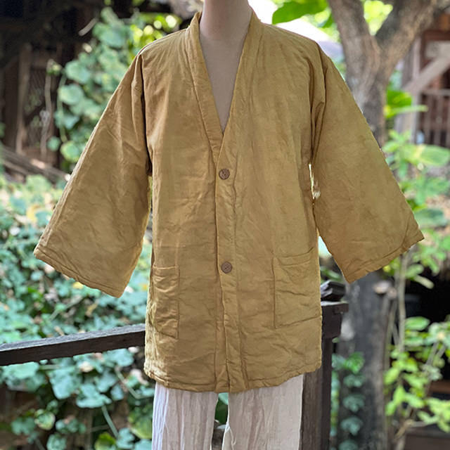 asana HEMP100% 厚手 デニム風 リバーシブル はんてん asana HEMP100% 厚手 デニム風 リバーシブル はんてん・きなり