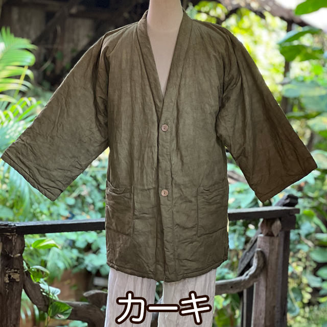 asana HEMP100% 厚手 デニム風 リバーシブル はんてん asana HEMP100% 厚手 デニム風 リバーシブル はんてん・きなり