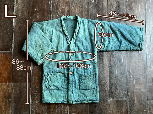 asana HEMP100% 厚手 デニム風 リバーシブル はんてん・草木染め