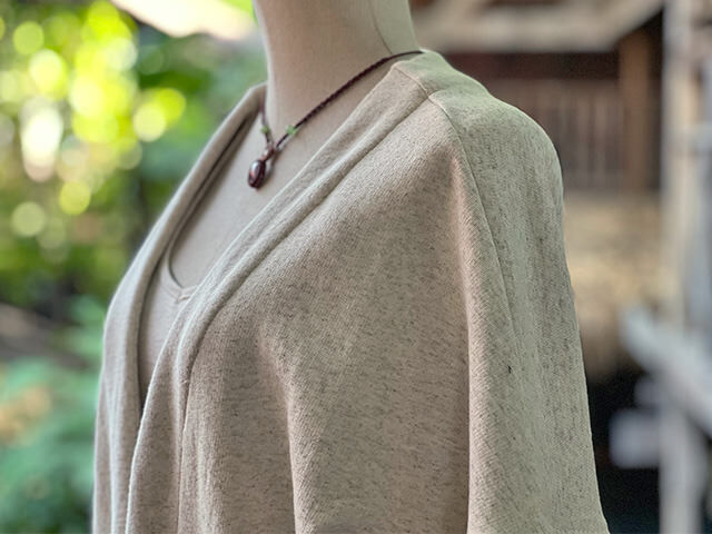 asana ヘンプコットン ふかふか ジャケット・きなり