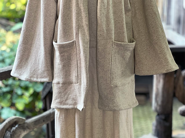 asana ヘンプコットン ふかふか ジャケット・きなり