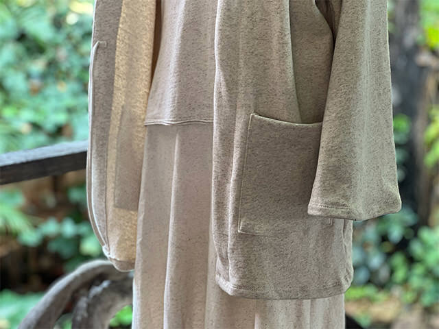 asana ヘンプコットン ふかふか ジャケット・きなり