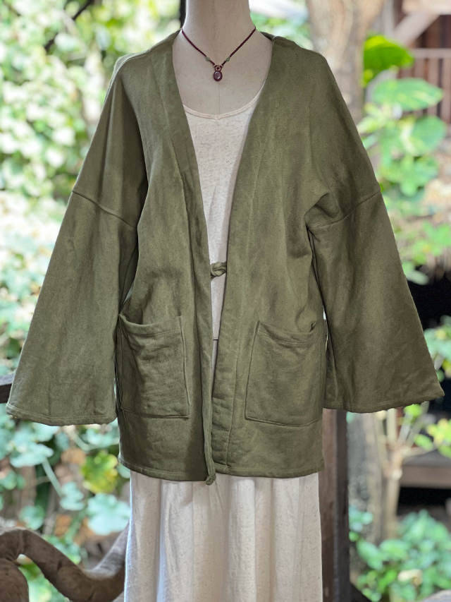 asana ヘンプコットン ふかふか ジャケット・草木染め【パヤカ