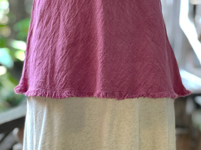 asana 麻100% 薄手 バイアス タンクトップ・草木染め【パヤカ