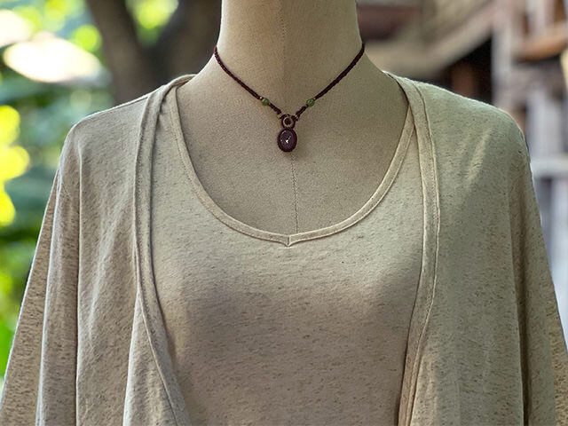 asana ヘンプコットン 薄手 カーディガン・きなり