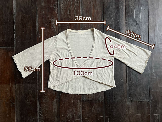 asana ヘンプコットン 薄手 カーディガン・きなり