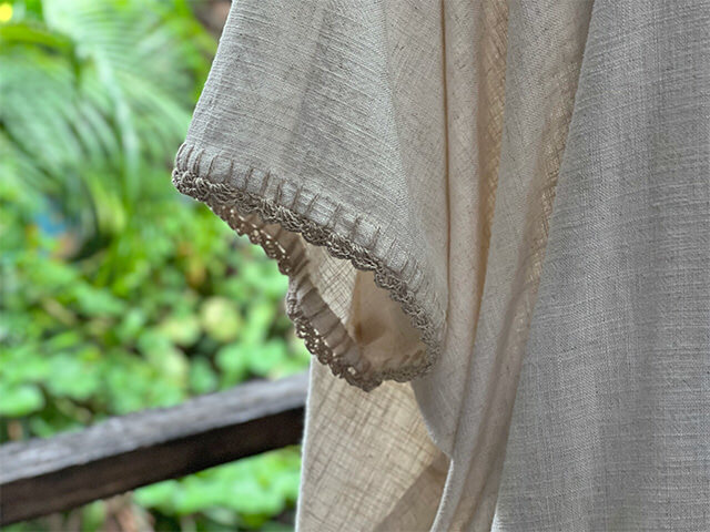 asana HEMP100% テロテロ ゆったり ブラウス・きなり