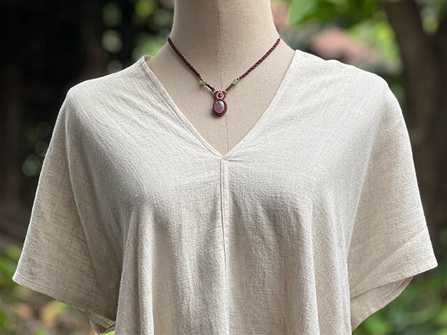 asana HEMP100% クロス TEE・きなり