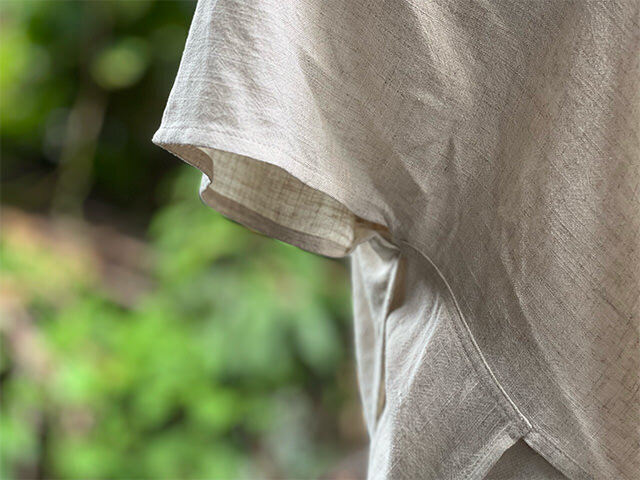 asana HEMP100% クロス TEE・きなり