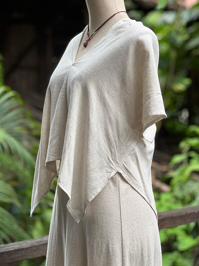 asana HEMP100% テロテロ カットソー●きなり asana HEMP100% テロテロ カットソー・きなり【パヤカ