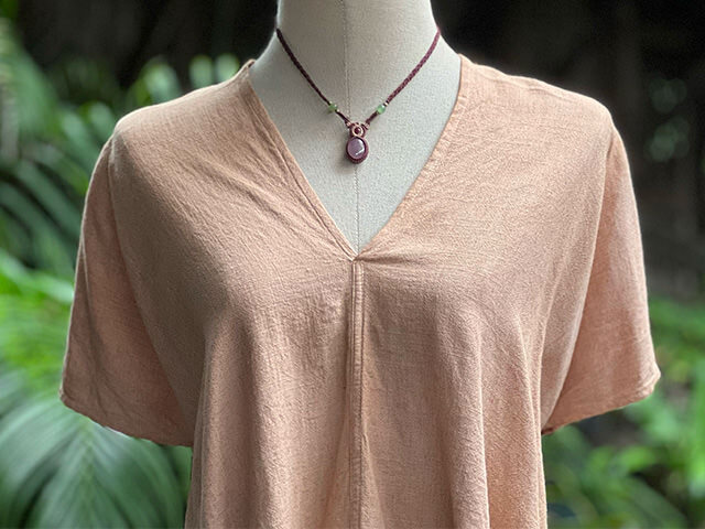 asana HEMP100% クロス TEE・草木染め