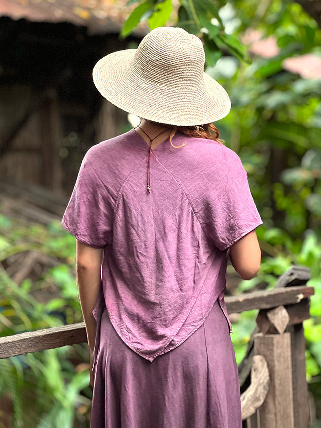asana HEMP100% テロテロ クロス TEE・草木染め【パヤカ