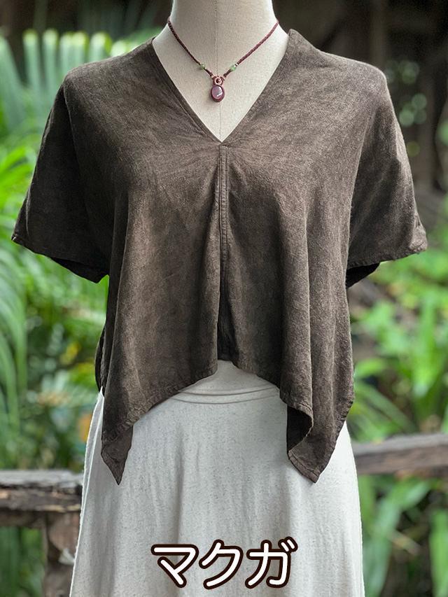 asana HEMP100% テロテロ クロス TEE・草木染め【パヤカ オンライン