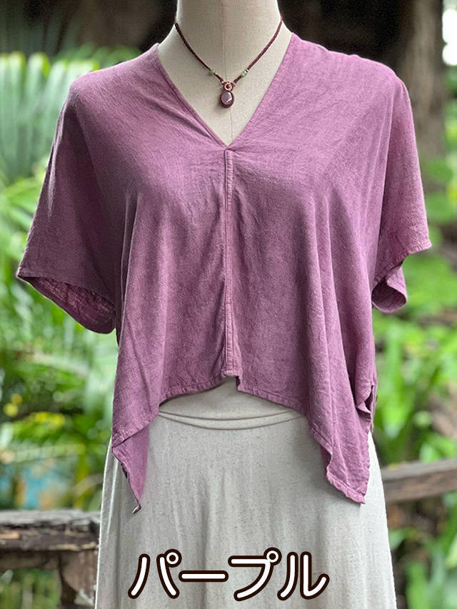 asana HEMP100% テロテロ クロス TEE・草木染め【パヤカ