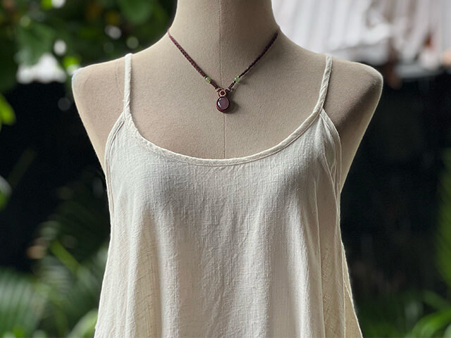 asana HEMP100% テロテロ ひらひら キャミソール・きなり