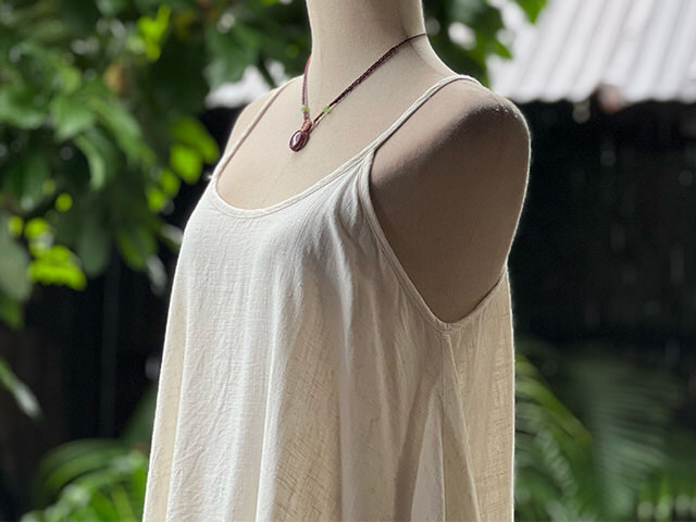 asana HEMP100% テロテロ ひらひら キャミソール・きなり