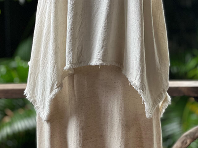 asana HEMP100% テロテロ ひらひら キャミソール・きなり