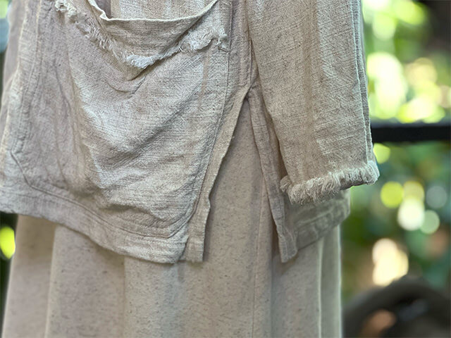 asana HEMP100% やわらか ランナー ジャケット・きなり