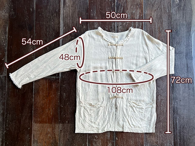 asana HEMP100% やわらか ランナー ジャケット・きなり