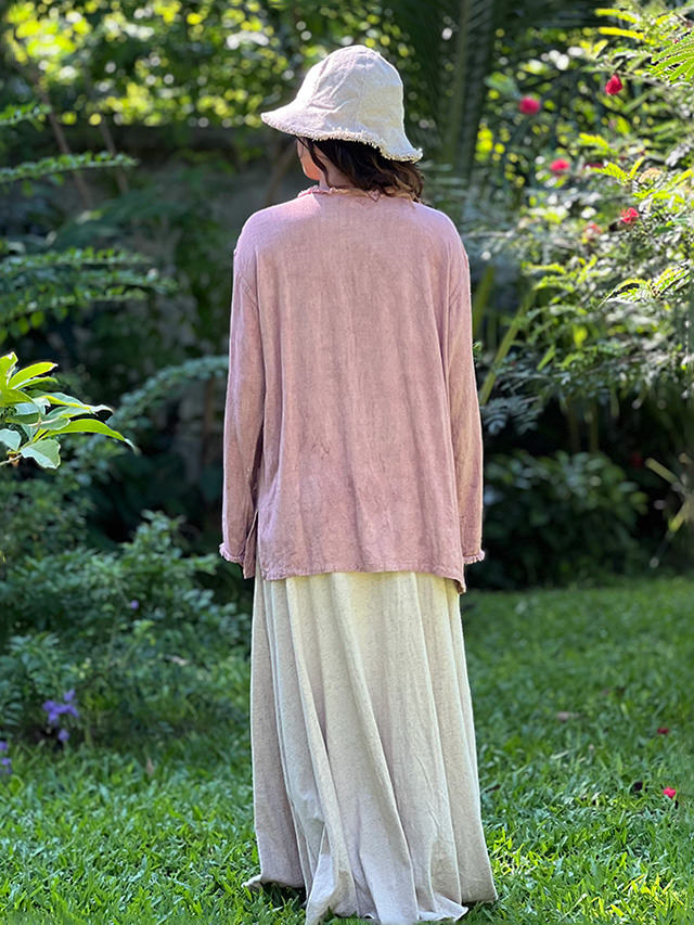 asana HEMP100% やわらか ランナー ジャケット・草木染め【パヤカ