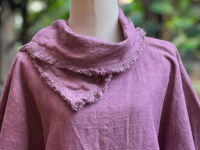 asana HEMP100% 厚手 ポンチョ