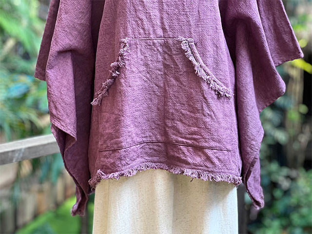 asana HEMP100% 厚手 ポンチョ