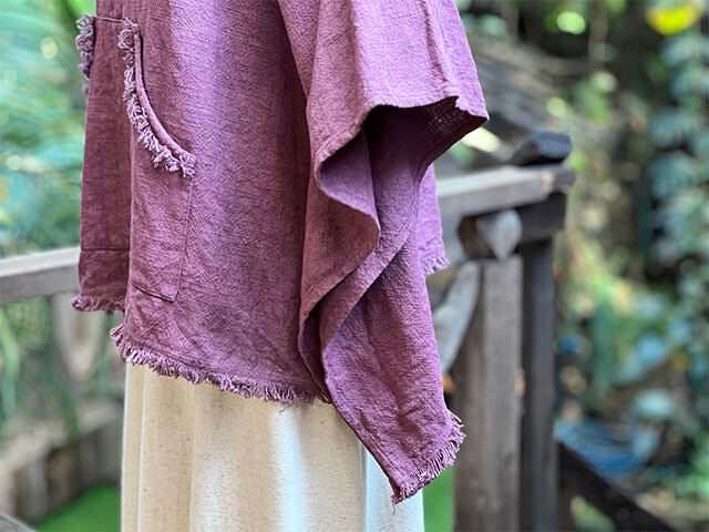 asana HEMP100% 厚手 ポンチョ