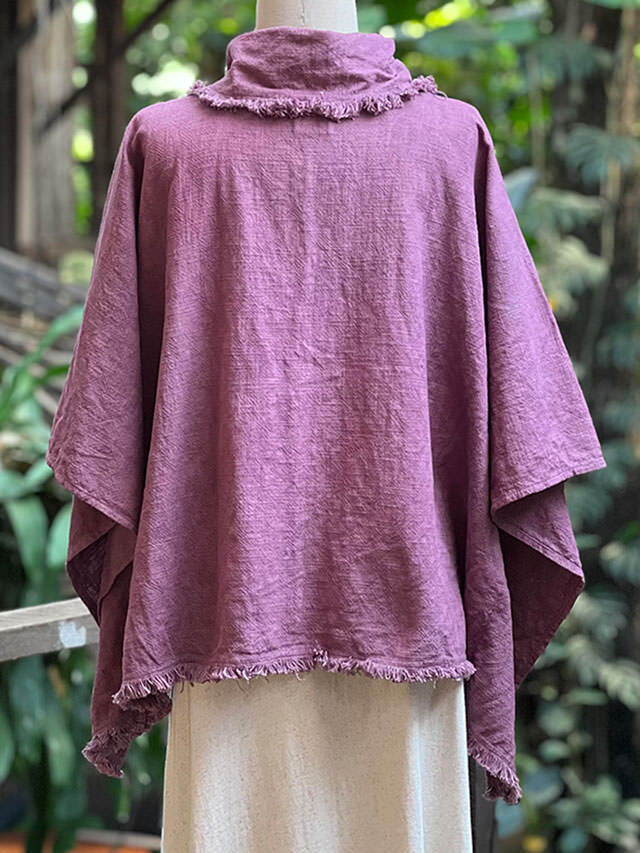 asana HEMP100% 厚手 ポンチョ・草木染め【パヤカ オンラインショップ】