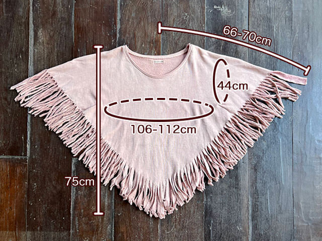 asana ヘンプコットン ふかふか ハード ポンチョ・きなり