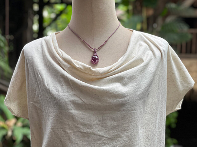 asana ヘンプコットン 薄手 ドレープ カットソー・きなり