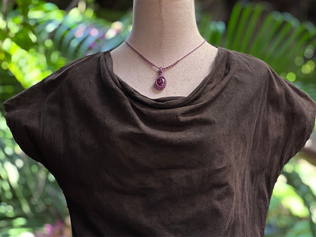 asana ヘンプコットン 薄手 ドレープ カットソー・草木染め