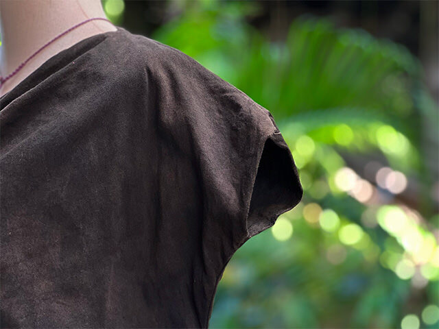 asana ヘンプコットン 薄手 ドレープ カットソー・草木染め