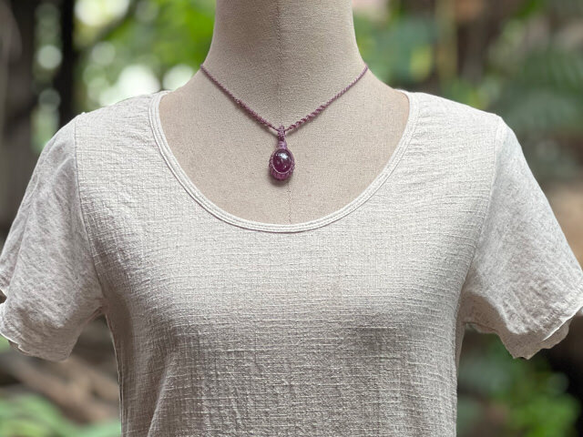 asana ヘンプコットン スウィッチ スリムTee・きなり