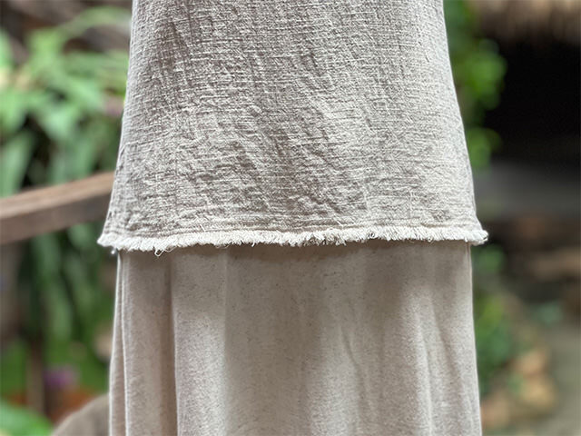 asana ヘンプコットン スウィッチ スリムTee・きなり