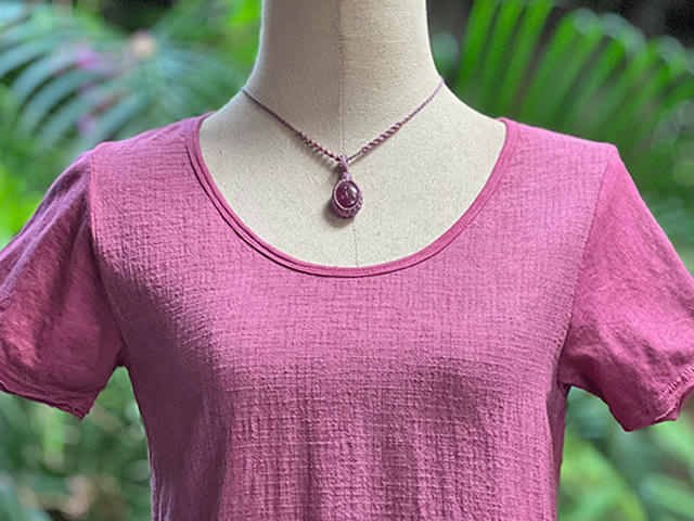 asana ヘンプコットン スウィッチ スリムTee・草木染め