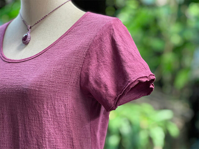 asana ヘンプコットン スウィッチ スリムTee・草木染め