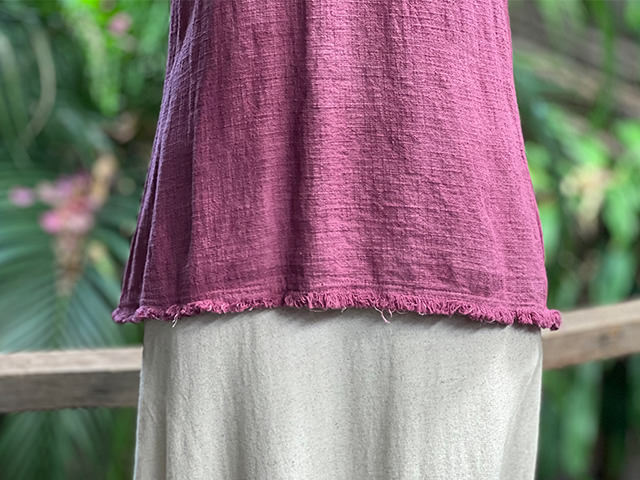 asana ヘンプコットン スウィッチ スリムTee・草木染め