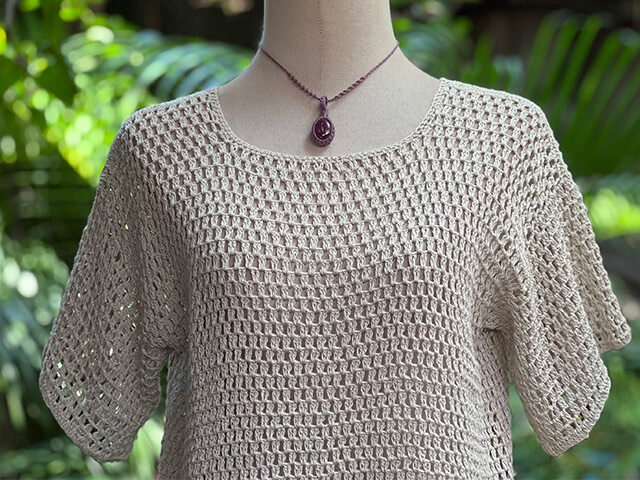 asana HEMP100% 手編み フリンジ 貫頭衣