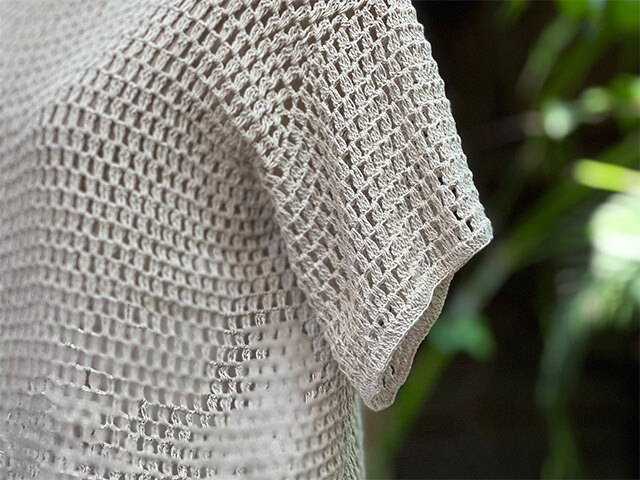 asana HEMP100% 手編み フリンジ 貫頭衣